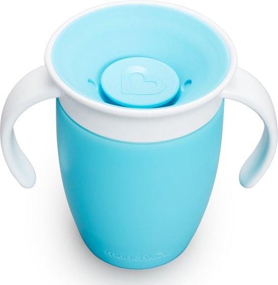 Productafbeelding: Munchkin Miracle Anti-Lek 360° Drinkbeker - Trainer Cup - Oefenbeker voor Baby en Kind - 207ml - Blauw