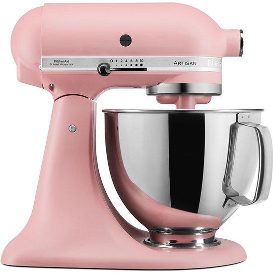 Productafbeelding: KitchenAid keukenmachine - Artisan - Keukenrobot met 5 accessoires en 2 mengkommen - 300 W - 3 L en 4,8 L - Roze