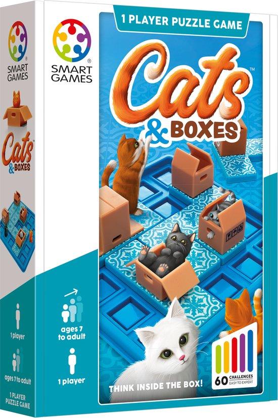 Productafbeelding: SmartGames - Cats & Boxes - 60 opdrachten - Denkspel voor één speler - Katten - compact reisspel
