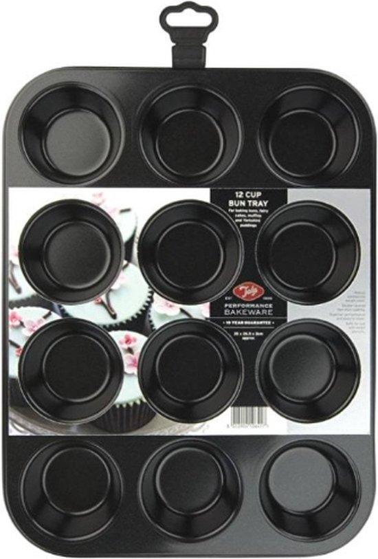 Productafbeelding: Tala Performance – Muffinvorm – 12 Stuks – Non-Stick Koolstofstaal – Dubbele Anti-aanbaklaag – BPA- & PFOA-vrij – Vaatwasserbestendig – Oven, Koelkast & Vriezer