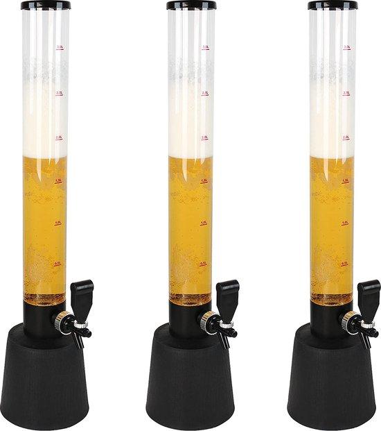 Productafbeelding: Trend24 Biertap - Biertoren - Drank dispenser - Drank - 3,5 L - Set van 3 stuks