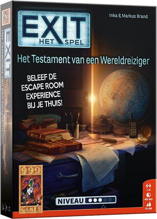 Productafbeelding: 999 Games - EXIT - Het Testament van een Wereldreiziger - Escape Room Spel - De escape room-ervaring in huis - Gezelschapsspel - Breinbreker - Klein cadeautje