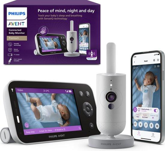 Productafbeelding: Philips Avent Premium Connected Babyfoon met camera en app – Ademhaling en slaap detectie SCD973/26