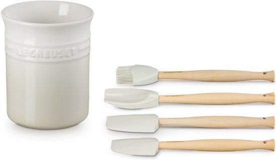 Productafbeelding: Le Creuset Lepelpot Meringue Met 4 Siliconen Premium Spatels