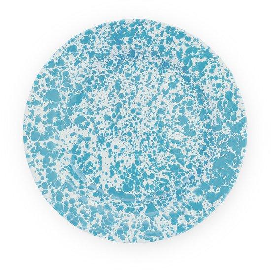 Productafbeelding: Crow Canyon Home Dinerborden Set van 4 Stuks Geëmailleerd Turquoise