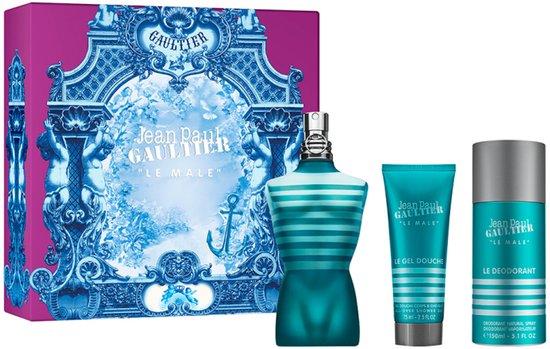 Productafbeelding: Jean Paul Gaultier LE MALE 3-set Eau de Toilette spray 125 ml + Douchegel 75 ml + Deodorant spray 150 ml