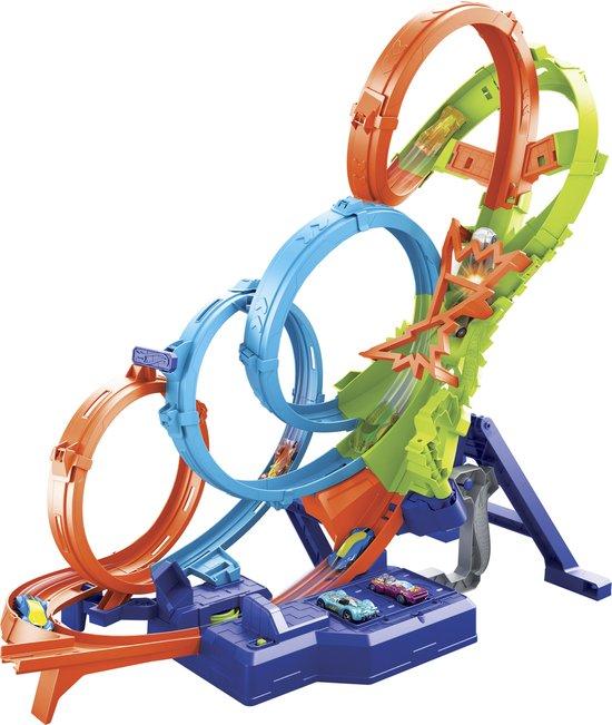 Productafbeelding: HOT WHEELS TRACK BUILDER ACTION ENDLESS LOOP BOOSTED SET.