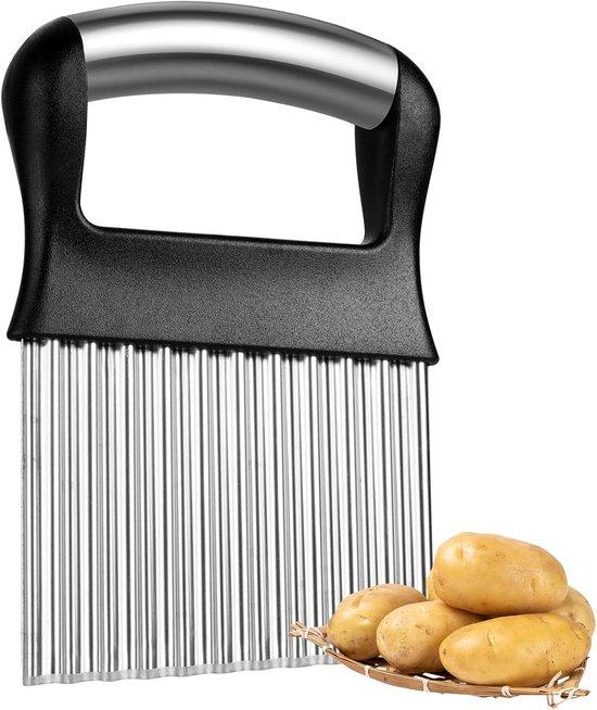 Productafbeelding: Crinkle Cutter Golvend Mes Groente en Aardappel Snijder - RVS - Keuken Tool