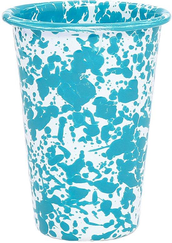 Productafbeelding: Crow Canyon Home Splatter Tumblers Set van 4 Bekers, 414 ml, Turquoise