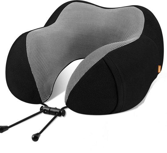 Productafbeelding: BOTC Nekkussen - Travel Pillow - Memoryfoam - Reiskussen voor Vliegtuig en Auto - Zwart