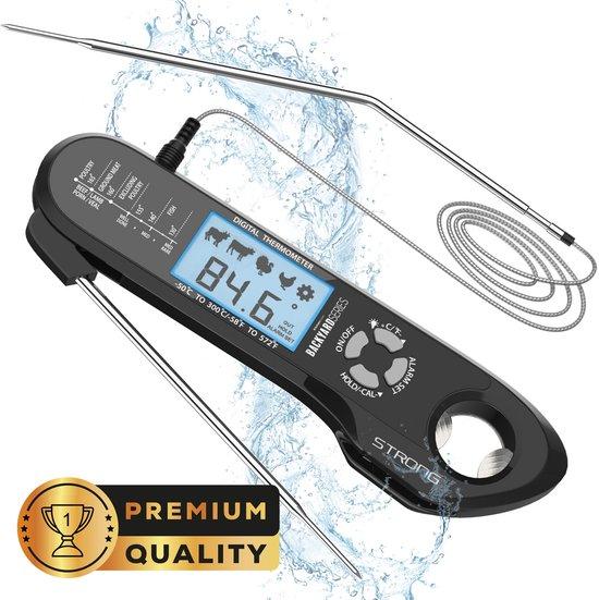 Productafbeelding: Vleesthermometer - Digitale BBQ Thermometer - Oventhermometer met Externe Sonde - Zwart