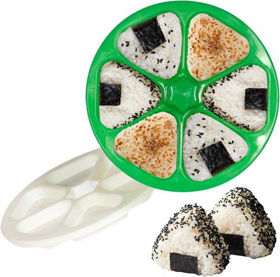 Productafbeelding: YUGN Onigiri Maker - Diameter 20 cm - Groene kleur - Onigiri Vorm Sushi Maker - eBook toegang - Cadeautip