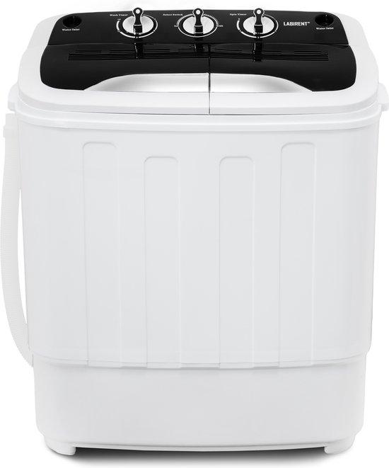 Productafbeelding: Labirent XPB40-1288LR - Mini/Kleine Wasmachine met Dubbele Trommel - 3,8Kg Was / 2Kg Centrifuge Laadvermogen - Wit