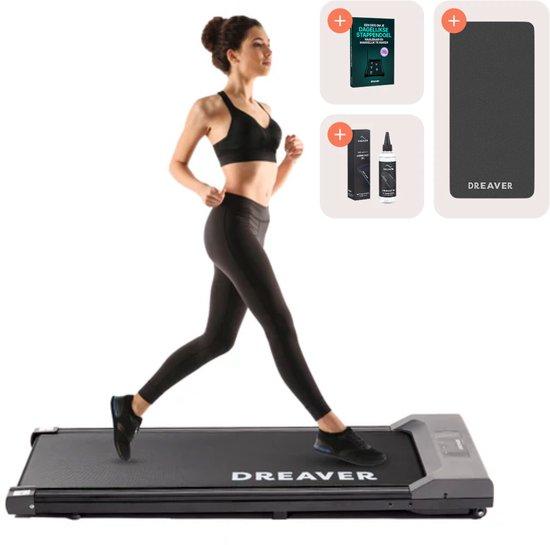 Productafbeelding: Loopband Inklapbaar 1-6km/u - Inclusief Smeerolie, Beschermmat & E-book - Hardloopband - Treadmill - Wandelband - Walking pad - Voor Thuis - Elektrisch - Opvouwbaar