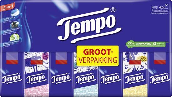 Productafbeelding: Tempo Original Zakdoekjes - 4-laags tissues - 42 x 10 stuks = 420 zakdoekjes