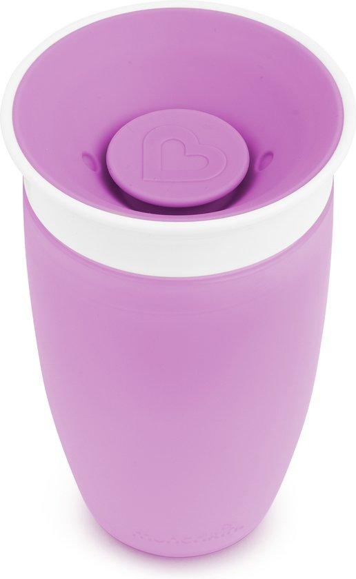 Productafbeelding: Munchkin Miracle Anti-Lek 360° Drinkbeker - Sippy Cup - Oefenbeker voor Baby en Kind - 296ml - Paars