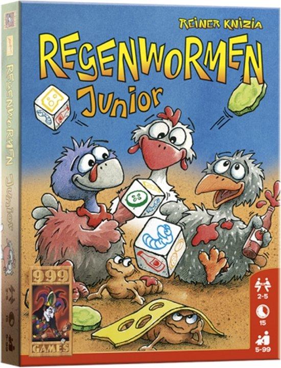 Productafbeelding: 999 Games - Regenwormen Junior - Dobbelspel - De Regenwormen voor de kleintjes - Reisspel - Familiespel - Klein cadeautje