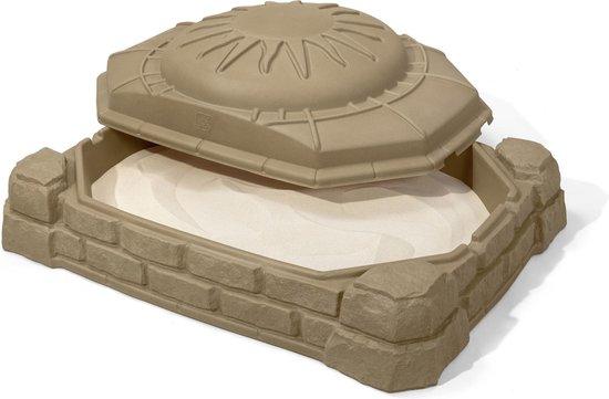 Productafbeelding: Step2 Naturally Playful Zandbak - Met Deksel en Zitbankjes - Zandbak van plastic / kunststof voor kinderen