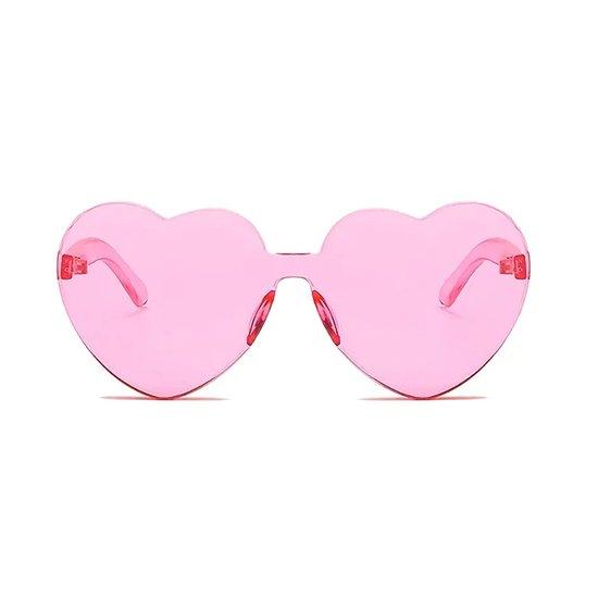 Productafbeelding: Hartjes zonnebril - Festival bril - Rave bril - Glasses - Roze