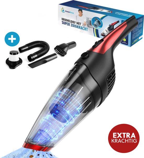 Productafbeelding: Cleanforce Kruimelzuiger snoerloos met extreme zuigkracht - Nat & Droog - Auto Stofzuiger - Voor Thuis & Auto
