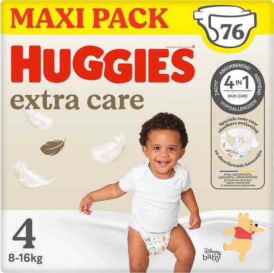Productafbeelding: Huggies® Extra Care baby luiers, Maat 4 (8 tot 16 kg), 76 luiers met vochtindicator en Disney designs, Maxi Pack