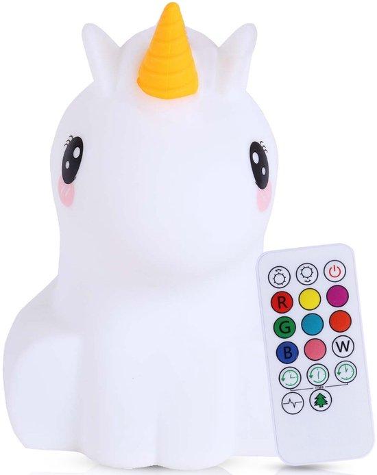 Productafbeelding: Kadoing Eenhoorn Nachtlamp (Groot) met Afstandsbediening - Oplaadbare Lamp voor Kinderen - 15.94 cm Hoog