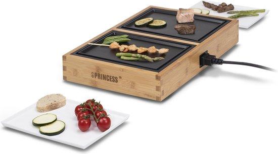 Productafbeelding: Princess Dinner4two Pure 104020 - Gourmetstel - Teppanyaki - Grill & Bakplaat - 2 meter snoer - Uit te breiden tot 10 personen - Bamboe