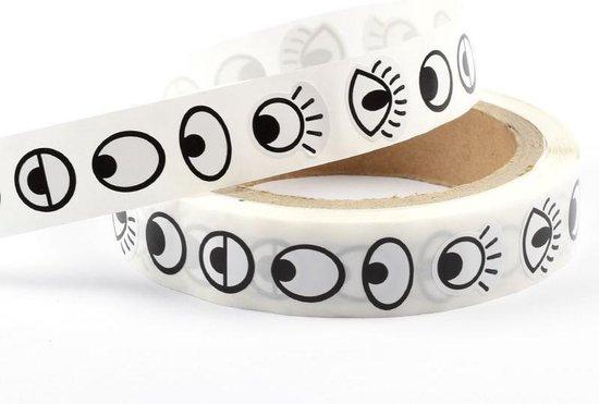 Productafbeelding: Blijderij - stickers -  stickerrol ogen 200 stuks -  knutselen -  creatief - happy stones