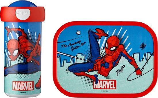 Productafbeelding: Mepal lunchset Campus – Broodtrommel en Drinkbeker voor kinderen – Bento box – Schoolbeker – Spiderman